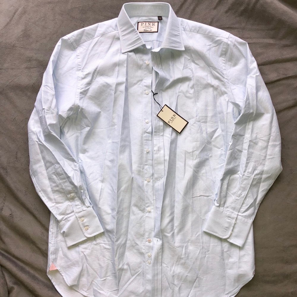 16 1/2, 35 Size Thomas Pink Button Down
